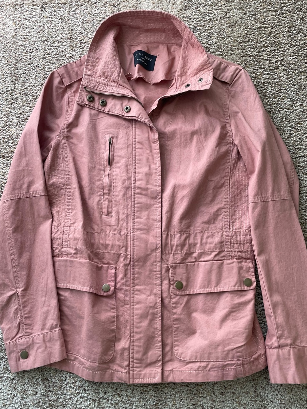 Love Tree Dusty Pink Utility Jacket